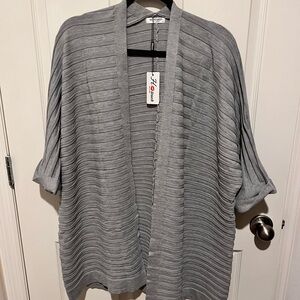 Gray sweater/ cardigan with 3/4 sleeve new with tag - Women’s